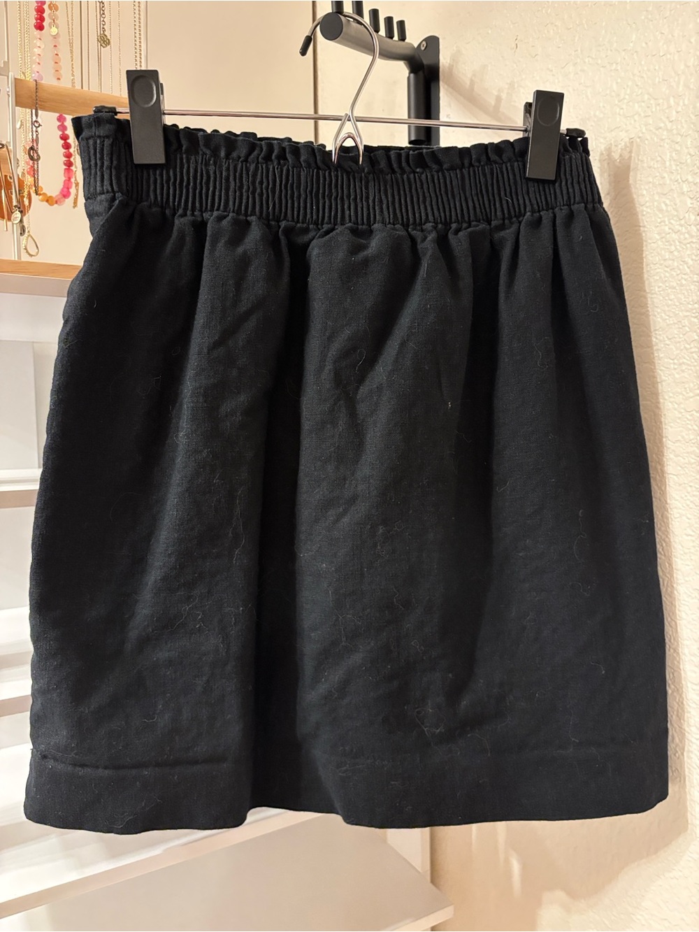 J. Crew Black Smocked Waist Mini Skirt - Picture 4 of 5